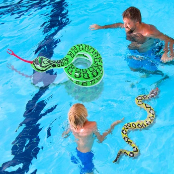 NAUJAS Super Ilgas PVC Pripučiamas Gyvatė baseinas Žaislas 110cm Pripučiami Susprogdinti Gyvatė Vaikų Juokinga Pripučiami Python Sudėtinga Žaislas