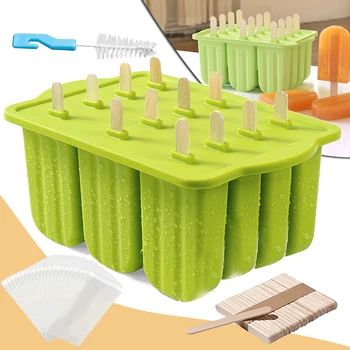 Naminiai Ledai Rinkinys Silikono Popsicle Pelėsių Vienkartinės Lazdelės Lengvai Išleidimo Ledo Pop Maker 