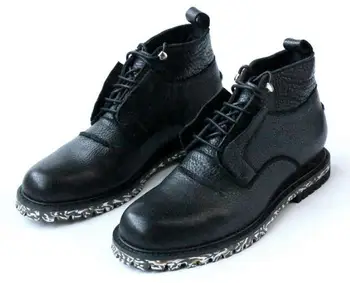 Naujas žiemos atsitiktinis vyrų batai vyrams batai natūralios odos wester įkrovos kamufliažas juoda klasika nėrinių vyriški batai