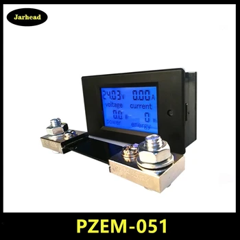 PZEM-051 DC Skaitmeninis Ammeter Voltmeter 6.5-100V 4 IN1 LCD Motociklo Įtampa Srovės Elektros Energijos Monitorius