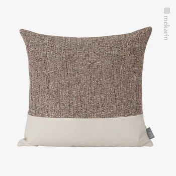Paprastas modelis, kambaryje sofa-lova, apdailos pagalvę smėlio spalvos mažų tekstūros susiuvimo aikštėje pagalvė pagalvėlės viešbučio kambarį juosmens pagalvė
