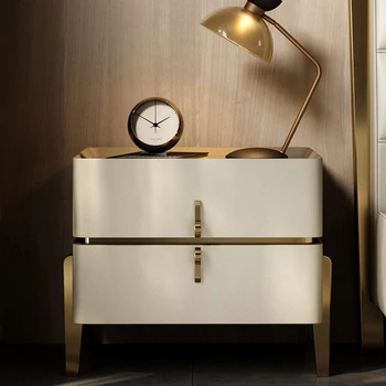 Prabangūs modernios lovos spintelė, namų saugojimas kabinetas, italijos minimalistinio dizaineris, high-end ir minimalistinis lovos kabinetas
