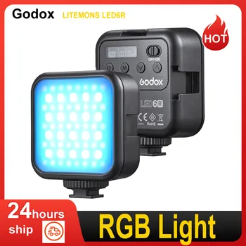 RGB Šviesos diodų (LED Vaizdo Mini Užpildykite 3200K Šviesos-6500K šviesos srautą galima reguliuoti 13 Apšvietimo Effectsfor Vlog Gyventi