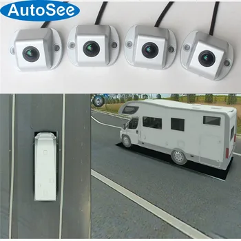 Ratų Kempingas Caravan Touring automobilių 360 laipsnių kamera paukščio panoraminis vaizdas, erdvinio garso monitoringas AVM cam stovėjimo padėti