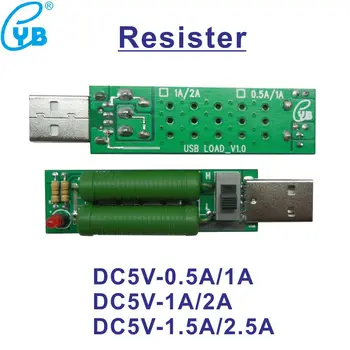 Resister DC 5V Atsparumas 0.5 A 1A 1.5 2.5 USB Detektorius Talpa Testeris USB Testeris Elektriniai Įrankiai Mini USB Apkrovos Rezistorius