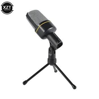 SF920 Mikrofonas (3,5 mm USB Jungtis Multimode Kondensatoriaus Mikrofonas Live Transliacijos K Dainą Mikrofonas su Laikikliu Trikojo