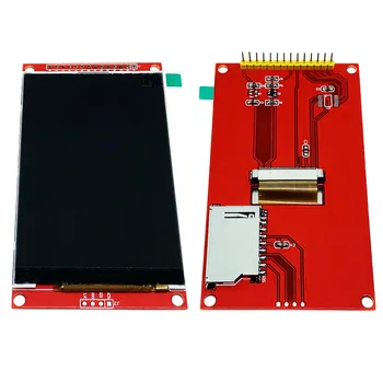 SPI IC valdytojas 3.5 colių ILI9486 raudona modulis TFT LCD ekranas Nuoseklųjį prievadą Plačios perspektyvos peržiūrėti kampo 480x320 14 pin varžinis