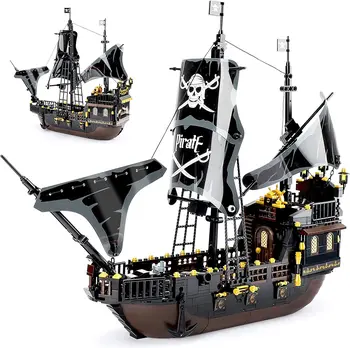 SS Kūrybos Piratų Laivas Nuotykių Laivas Nustatyti Statybos Blokus 