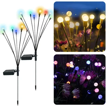 Saulės Lauko Šviesos diodų (LED) Firefly Lempos Galingumo Kraštovaizdžio Žibintai Firefly Sodo Žibintai Veją Apdailos Šviesos Naujųjų Metų Kalėdų
