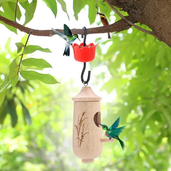 Sodo Kieme Apdailos Žvirblis Narve Nuryti Hummingbird Namas Medyje Kabo Finansuojančiojo Lizdaviečių, Mediniai