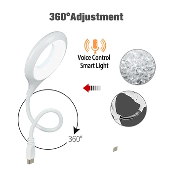 Stalo lempa pažangių dirbtinių balso kontrolės naktį lempos plug-in balso kontrolės indukcijos buitinių šviesos stalo lempa