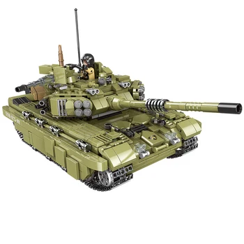 T-90 Pagrindiniai kovos Tankai Plytų Rusijos Karinio Modelio Kūrimo Bloką, Žaislai Suaugusiems, Vaikams Creative Statyba Dovanos Vaikams