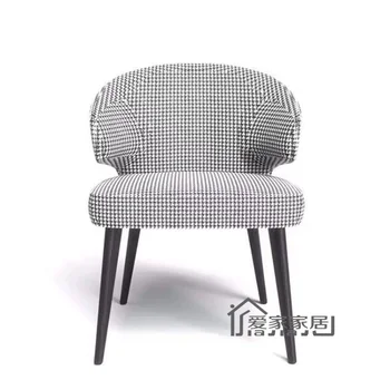 TLL Valgomojo Kėdė Dizaineris Paprasta ir Šviesos Prabangus Laisvalaikio Kėdė Houndstooth Derybų Stalo ir Kėdės