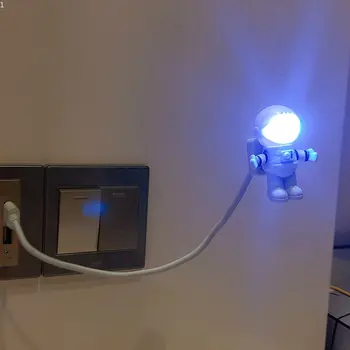 USB Plug-Skaitymo Šviesos Nešiojamų Varomas Astronautas Naktį Šviesos Stalo Lempos Kūrybos Astronautas Darbastalio Apdaila LED naktinė lempa