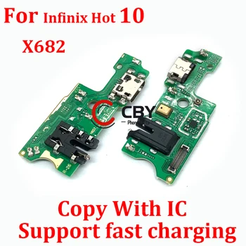 Už Infinix Karšto 10 10s Lite Žaisti X682 X689 X688 X657 USB Įkrovimo lizdas Doko Jungtis Įkrovimo Flex Kabelis atsarginės Dalys