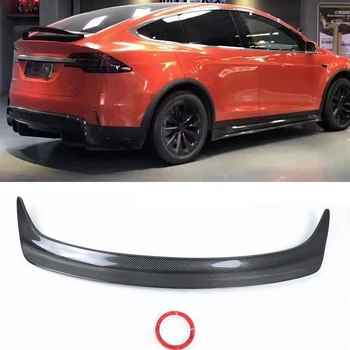 Už Tesla Model X 4 Durų Sedanas 2016-2018 Anglies Pluošto Galinis Kamieno Dangčio Spoileris Sparno Splitter Lūpų Automobilio Bagažinės Atvartu Decklid Apdaila