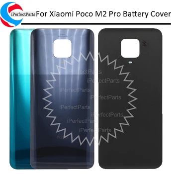 Už Xiaomi Poco M2 Pro Baterijos Dangtelis Galinio Stiklo Skydelis Galinis Korpusas Atveju Poco M2 Pro Akumuliatoriaus Dangtelį