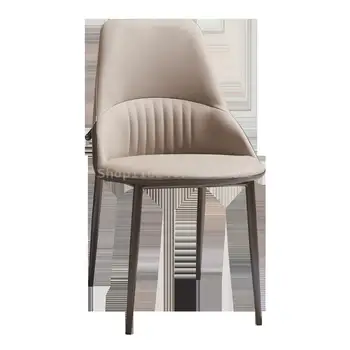 Valgomojo stalas, kėdės namų šiuolaikinės paprasta namų kambarį Šiaurės kėdė šviesos prabangus valgomasis kėdė minkštas krepšys kėdė pieno arbata parduotuvė