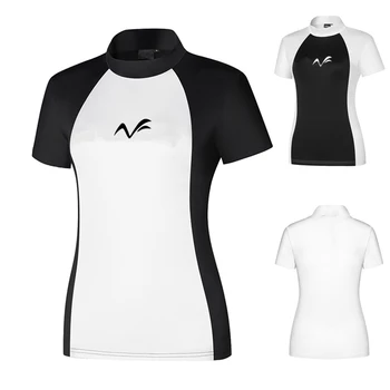 Vasaros Golfo tinka Moterų trumpomis Rankovėmis T-shirt Sportinis Oro Prakaitas sugeriančios Greitai-džiovinimo dilimui Anti-skinti Viršų
