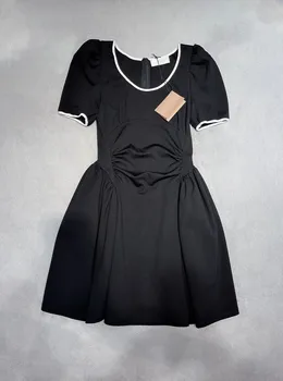 Vasarą naujas juodas burbulas rankovės prancūzijos reitingo prasme suknelė