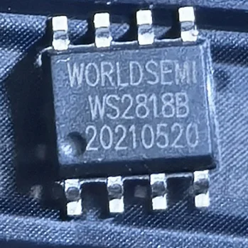 WS2818B IC SOP8;Dual-signalo laidai 3channel rgb LED driver ;dažnis:2KHz/s;pačiame protokole, kaip WS2818M