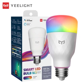 Yeelight Smart LED Lemputės W3 Namų E27 Spalva Šviesos Apšvietimo Wifi Nuotolinio Valdymo Reguliuojamas Lempos Dirbti su 