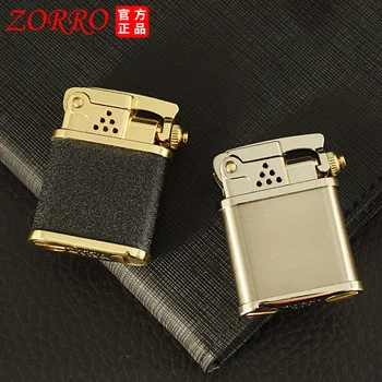 Zorro Z602 trumpas stiliaus pusėje paspauskite automatinio pavasario uždegimo metalo, žalvario, žibalo, lengvesni
