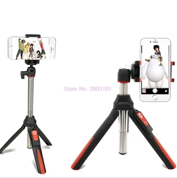 dhl 50pcs Nešiojamą & mini Trikojo 3 in 1 autoportretas Monopodzie Telefono Selfie Stick w Bluetooth Nuotolinio Užrakto