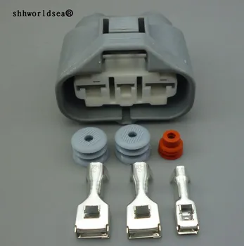 shhworldsea 3pin 7,8 mm 4.8 mm Inline-Hibridinis auto vandeniui elektros laido kištuko jungtis 6189-0588