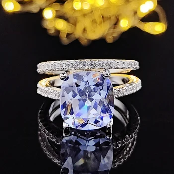 sidabro spalvos nuotaka vestuvių Žiedai nustatyti 3 1 juostos žiedas Moterų sužadėtuvių ir vestuvių mados juvelyrikos piršto Juodasis penktadienis R4628