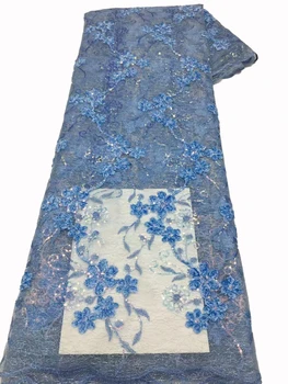 Šeniliniai naujas nėrinių netvarka net siuvinėjimo, Afrikos elegantiškas ponios high-end cheongsam suknelės suknelė audinio 5 metrų
