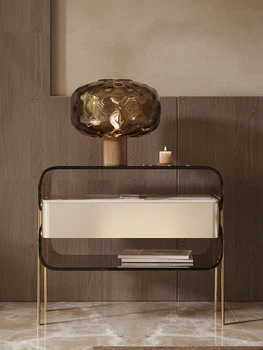 Šviesos prabanga staliukas, high-end italijos minimalistinio akrilo, modernus ir minimalistinis saugojimo staliukas