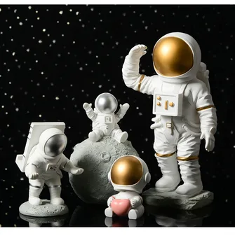 šiaurės šalių namų dekoro priedai kambarį stalo dekoro Statulėlės miniatiūros astronautas dekoratyviniai paveikslai statulėlės astronautas