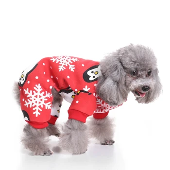 Žiemos Šiltas Šuo Jumpsuits Pižama Kalėdų šunelis Drabužius Maži Šunys, Šuniukas Katės Čihuahua Drabužių Augintinio Kailis Priedai