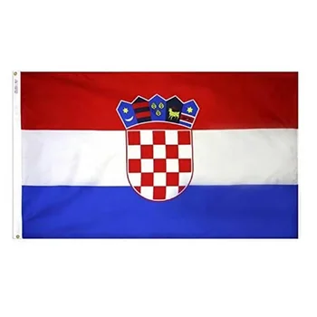 ขาย 90*150cm Kroatijos Vėliava Poliesteris Kroatijos Vėliava Pasaulio Futbolo Žaidimas Apdaila